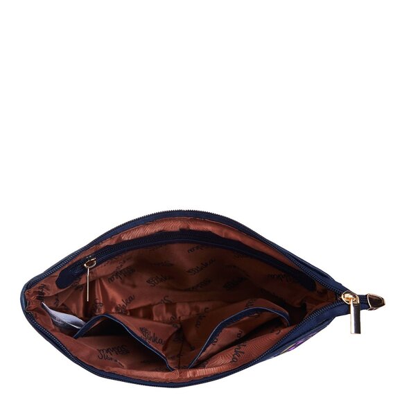 Floral Print Fabric East/West Hobo Crossbody Sling Bag Over the Shoulder Purse - Picture 7 of 8